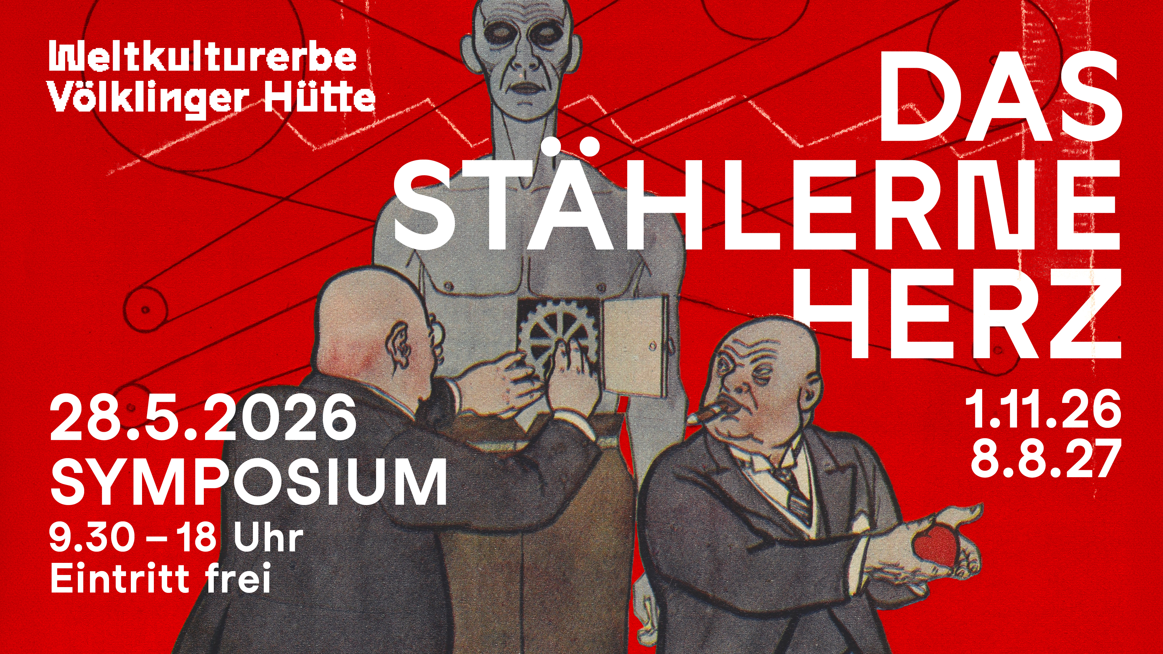 Das Plakat des Symposiums für das stählerne Herz.