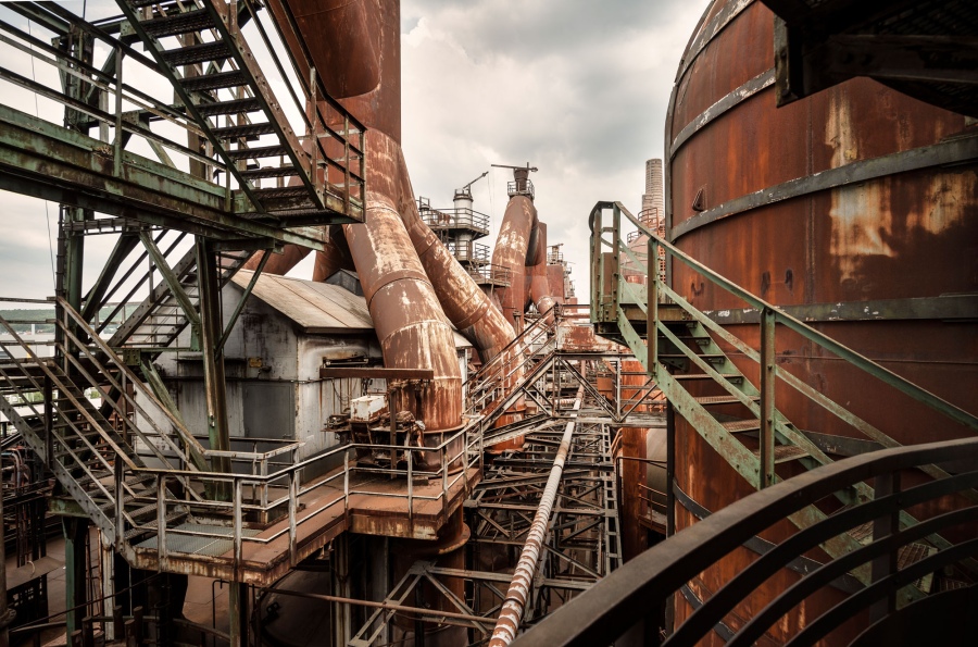 Bayerl voelklinger Huette Hochofen panorama innen