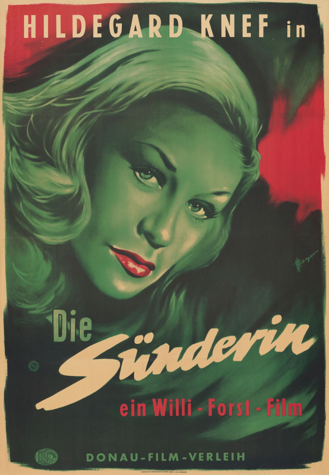 Die Suenderin Deutsche Kinemathek Grafikarchiv 25 cm Hoehe