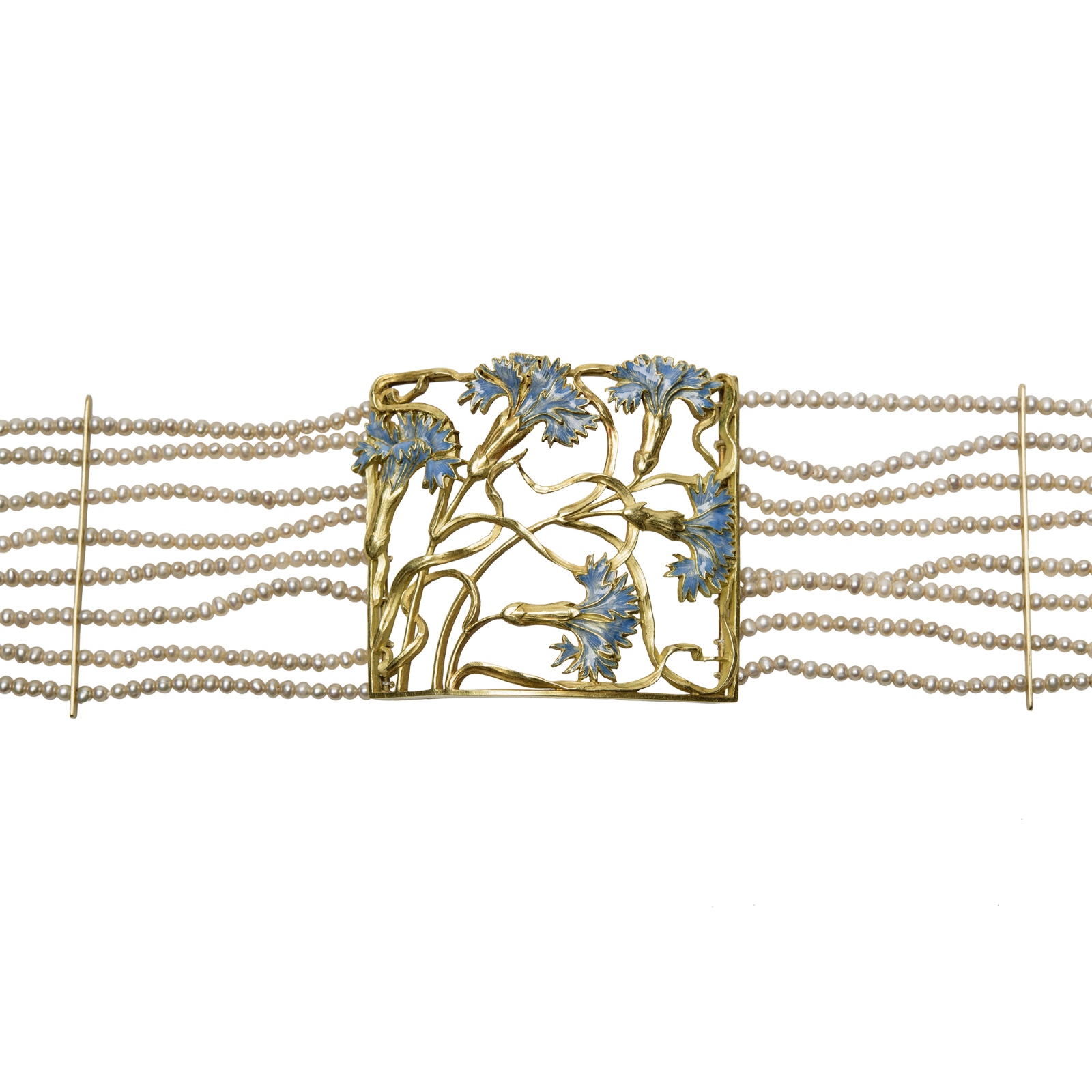 MT KornblumenCollier de chien Bleuets Studio Y. Langlois Musee Lalique Shai Bandmann Ronald Ooi collection frei