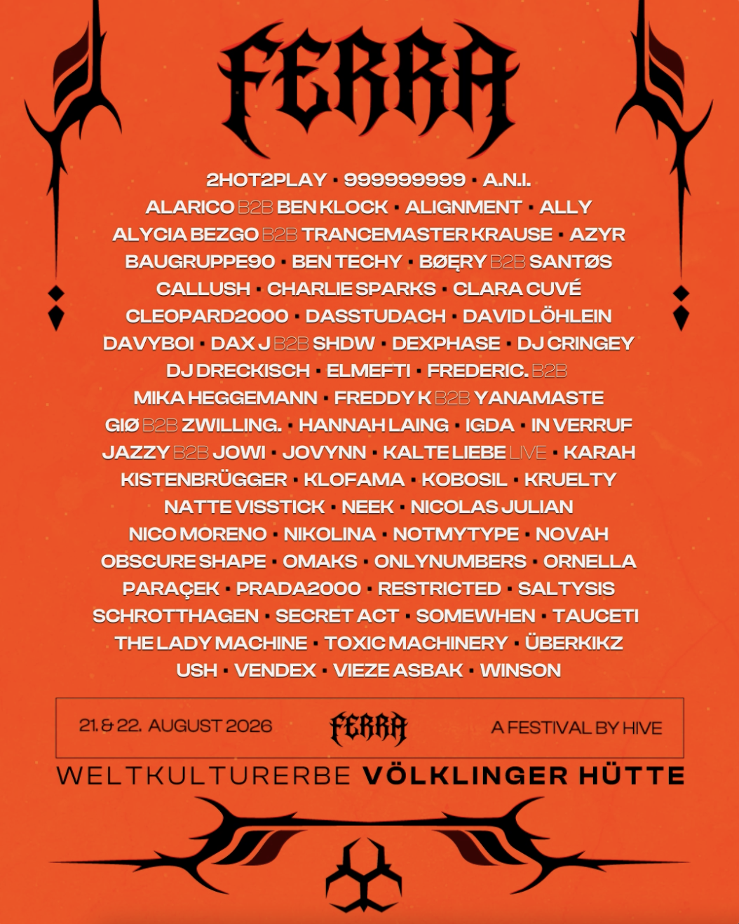 FERRA Line up